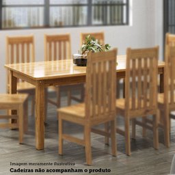 Mesa de Jantar Retangular 8 Lugares em Madeira Maciça 180cm Napoli Espresso Móveis - 2