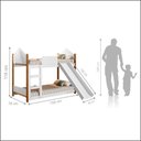 Ver imagem 3 de Beliche Infantil Casinha Alice com Escorregador MDF-MDP Branco Gabrielli Móveis