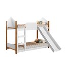 Ver imagem 4 de Beliche Infantil Casinha Alice com Escorregador MDF-MDP Branco Gabrielli Móveis