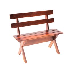 Conjunto Mesa Rústica 2m 4 Bancos e 2 Cadeiras Madeira Maciça Eucalipto:Tabaco - 2