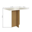 Ver imagem 4 de Mesa Talita com 4 Cadeiras Freijo/off White com Assento em Linho - Indekes