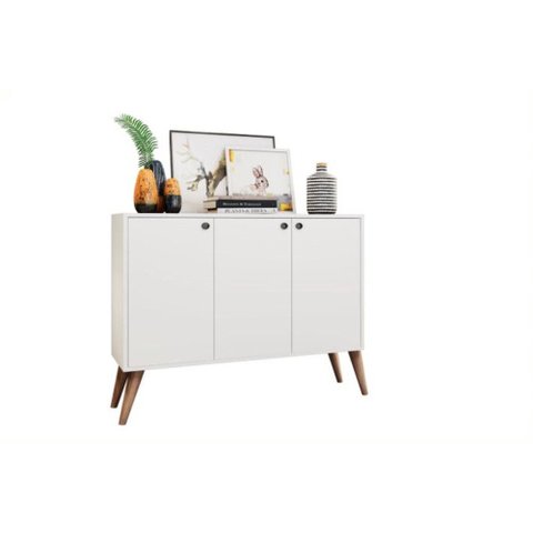 Aparador Buffet Retro para Sala de Estar 3 Portas Congo Casa Mobília