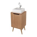 Ver imagem 1 de Gabinete Banheiro 45cm 1 Porta Retrô Multimóveis CR10120 Amêndoa