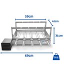 Ver imagem 6 de Gira Grill Inox c/ 5 Espetos Tridente + Espeto Grelha Pratic