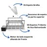 Gira Grill Inox c/ 5 Espetos Tridente + Espeto Grelha Pratic - 4