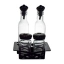 Ver imagem 1 de Jogo de Galheteiro de Vidro e Porta Condimento 4 Peças - Casambeinte