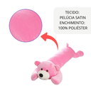 Ver imagem 3 de Travesseiro Xuxão de Corpo Urso Rosa em Pelúcia Satin 1,10m Ideal para Relaxar