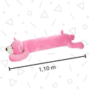 Ver imagem 2 de Travesseiro Xuxão de Corpo Urso Rosa em Pelúcia Satin 1,10m Ideal para Relaxar