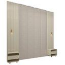 Ver imagem 4 de Cabeceira Box 2 Placas Ripadas Majestade 2 Luminárias 2 Mesas Cabeceira Innova 100% MDF Magnífica