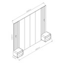 Ver imagem 5 de Cabeceira Box 2 Placas Ripadas Majestade 2 Luminárias 2 Mesas Cabeceira Innova 100% MDF Magnífica