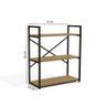 Estante Industrial 85 cm com 3 Prateleiras Freijó/Preto - 4