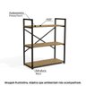 Estante Industrial 85 cm com 3 Prateleiras Freijó/Preto - 2