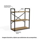 Ver imagem 2 de Estante Industrial 85 cm com 3 Prateleiras Freijó/Preto