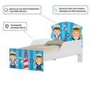Ver imagem 3 de Cama Infantil Capitão Marinhos Meninos com Colchão MDF Branco Cambel Móveis