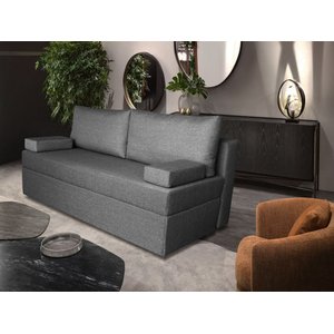 Sofá de 03 Lugares Life_MM Com Baú que se Transforma em Sofá Cama Resistente e Confortável em Linho