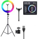 Ver imagem 1 de Ring Light de 12 Polegadas Rgb com Tripé Ajustável 1,6m