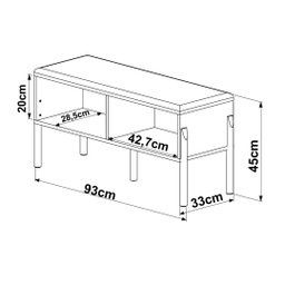 Sapateira Banco Estofada 93cm Pé Madeira Oslo Nero - 7