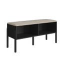 Ver imagem 1 de Sapateira Banco Estofada 93cm Pé Madeira Oslo Nero