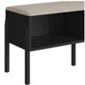 Sapateira Banco Estofada 93cm Pé Madeira Oslo Nero - 5
