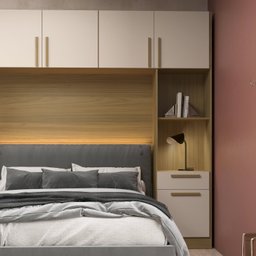 Módulo Ponte Aéreo com Modulo 5 Portas 1 Gaveta- San Raphael - 1 Módulo Ponte Aéreo com Modulo 5 Portas 1 Gaveta- San Raphael - 1