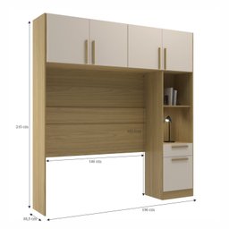 Módulo Ponte Aéreo com Modulo 5 Portas 1 Gaveta- San Raphael - 4 Módulo Ponte Aéreo com Modulo 5 Portas 1 Gaveta- San Raphael - 4