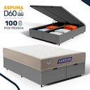 Ver imagem 3 de Cama Box Baú + Colchão Gazin de Espuma D60 Double Face Force Plus Queen 158 cm