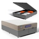 Ver imagem 2 de Cama Box Baú + Colchão Gazin de Espuma D60 Double Face Force Plus Queen 158 cm