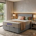 Ver imagem 1 de Cama Box Baú + Colchão Gazin de Espuma D60 Double Face Force Plus Queen 158 cm