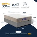 Ver imagem 4 de Cama Box Baú + Colchão Gazin de Espuma D60 Double Face Force Plus Queen 158 cm