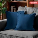 Ver imagem 3 de Kit 2 Capas de Almofadas Velusoft Azul 45x45cm cama inbox