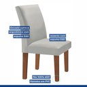 Ver imagem 3 de Kit 2 Cadeiras Estofadas Espanha Espresso Móveis