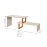 Home para TV Vigo com 3 Portas Off White Nature - 5
