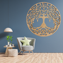Ver imagem 1 de Mandala Arvore Vida - Mdf - Cru - Placa Parede - 30cm