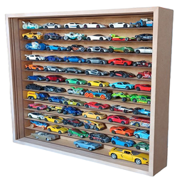 Expositor para 60 Carrinhos Escala 1:64 Mdf Cru com 2 Portas - 2