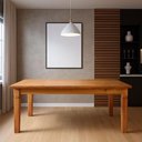 Ver imagem 1 de Mesa de Jantar Rustica 6 Lugares Retangular MDF 2m Amadeirado Natural