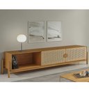 Ver imagem 1 de Rack Aparador 2 Portas Rattan Natural - Cl232