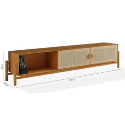 Rack Aparador 2 Portas Rattan Natural - Cl232 - 4