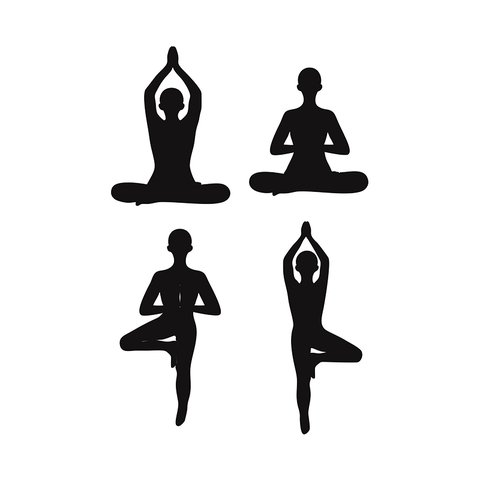 Adesivo Papel Parede Exercício Fitness Pilates Yoga Gym