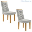Ver imagem 2 de Conjunto 2 Cadeiras para Sala de Jantar Germany Espresso Móveis