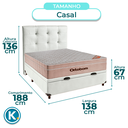 Ver imagem 2 de Cama Box Bau + Colchão Casal Ortobom Molas Ensacadas Airtech + Cabeceira Estofada