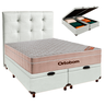Cama Box Bau + Colchão Casal Ortobom Molas Ensacadas Airtech + Cabeceira Estofada - 1
