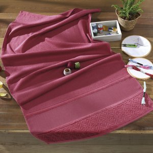 TOALHA BANHÃO FELPUDO JACQUARD P/ BORDAR SOFTBELLA 90X150CM:CARMIM