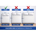 Ver imagem 6 de Cama Estofada Valentina 1.40m Casal Cabeceira Arredondada Estilo Minimalista Tecido Boucle Cinza
