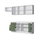 Ver imagem 5 de Armário de Cozinha Completa Garrafeiro 100% Mdf 280cm Branco/verde Celeste Kappesberg