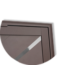 Ver imagem 3 de Porta Pivotante Alumínio Lambril Duna c/Puxador e.Marrom Corten 100 Brimak