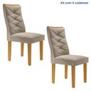 Ver imagem 2 de Conjunto 2 Cadeiras para Sala de Jantar Germany Espresso Móveis