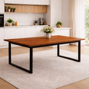 Ver imagem 2 de Mesa de Reunião Escritório Escrivaninha Industrial Tampo 190cm Base Ferro