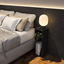 Ver imagem 1 de Mesa de Cabeceira Preto Cama Solteiro Quarto Sala 60x20x20:Preto