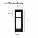 Ver imagem 2 de Mesa de Cabeceira Preto Cama Solteiro Quarto Sala 60x20x20:Preto