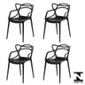Conjunto 4 Cadeiras Allegra Preto em Polipropileno - 1